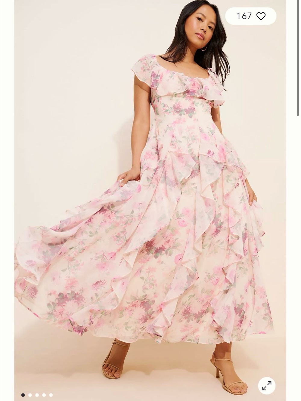 BHLDN anthropology Chiffon Maxi Dress Xs nwt